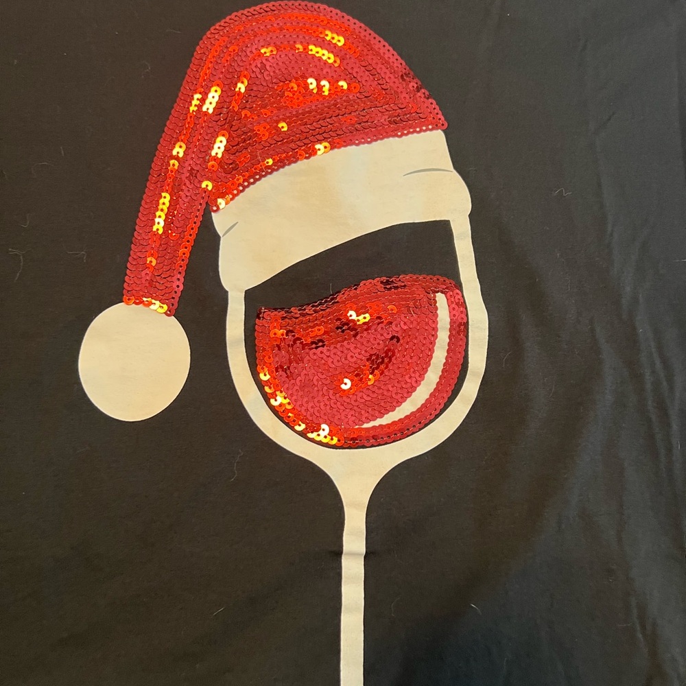 Festive Sequin Wine glass